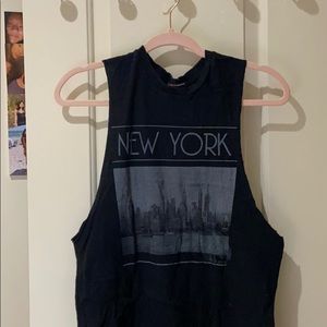 Brandy Melville New York Black Muscle Tank